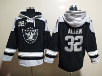 Men's Las Vegas Raiders #32 Marcus Allen Black Ageless Must-Have Lace-Up Pullover