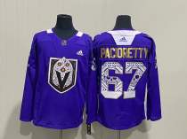 Men's Vegas Golden Knights #67 Max Pacioretty Purple Hispanic Heritage Warmup Jersey