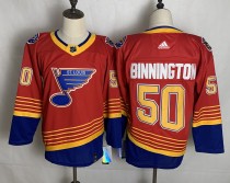 Men's St. Louis Blues #50 Jordan Binnington 2021 Red Reverse Retro  Adidas Jersey