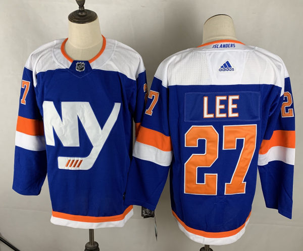 NHL Islanders #27 Lee Blue Adidas Men Jersey