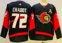 Men's Ottawa Senators #72 Thomas Chabot Black 2021 Retro NHL Jersey