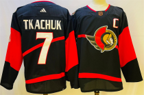 Men's Ottawa Senators #7 Brady Tkachuk Black 2021 Retro NHL Jersey