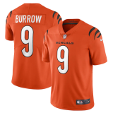 Youth Cincinnati Bengals #9 Joe Burrow 2021 Orange Vapor Limited Jersey