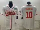 Men's Kansas City Chiefs #10 Isiah Pacheco White With Super Bowl LVII Patch Baseball Jersey