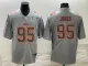 Men's Kansas City Chiefs #95 Chris Jones Gray Super Bowl LVII Patch Atmosphere Fashion Limited Jersey
