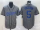 MLB Los Angeles Dodgers #5 Freddie Freeman Gray Nike Jersey