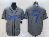 MLB Los Angeles Dodgers #7 Julio Urías Gray Nike Jersey