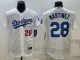 MLB Los Angeles Dodgers #28 J.D. Martinez White  Flex Base Elite Jersey