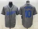 MLB Los Angeles Dodgers #10 Justin Turner Gray Nike Jersey