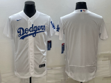 MLB Los Angeles Dodgers Blank White Flex Base Elite Jersey