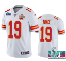 Men's Kansas City Chiefs #19 Toney White Super Bowl LVII Patch Limited Jersey