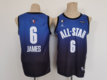 NBA 2023 All-Star #6 LeBron James Blue Game Swingman Jersey