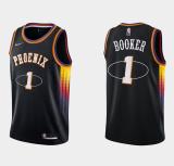 NBA Phoenix Suns #1 Devin Booker Black 75th Anniversary Jersey