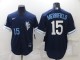MLB Kansas City Royals #15 Merrifield 2022 Navy City Connect Jersey