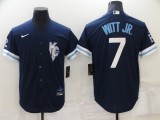 MLB Kansas City Royals #7 Witt Jr. 2022 Navy City Connect Jersey