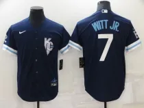 MLB Kansas City Royals #7 Witt Jr. 2022 Navy City Connect Jersey