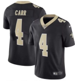 Men's New Orleans Saints #4 Derek Carr Black Vapor Untouchable Limited Jersey