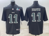 Men's Philadelphia Eagles #11 A.J. Brown Black Vapor Limited Jersey