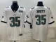 Men's Philadelphia Eagles #35 Boston Scott White Super Bowl LVII Patch Vapor Untouchable Limited Jersey