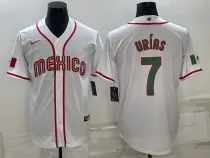 MLB Mexico Baseball #7 Julio Urías 2023 White World Baseball Classic Stitched Jersey