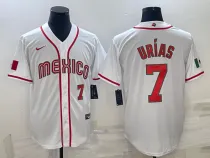 MLB Mexico Baseball #7 Julio Urías 2023 White World Baseball Classic Stitched Jersey