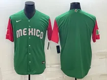 MLB Mexico Baseball Blank 2023 Green World Baseball With Patch Classic Stitched Jersey
