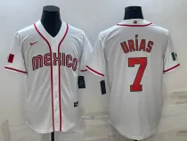 MLB Mexico Baseball #7 Julio Urías 2023 White World Baseball Classic Stitched Jersey