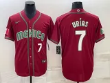 MLB Mexico Baseball #7 Julio Urías 2023 Red World Baseball Classic Stitched Jersey
