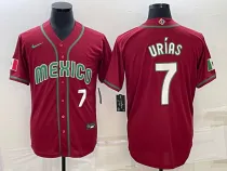 MLB Mexico Baseball #7 Julio Urías 2023 Red World Baseball Classic Stitched Jersey