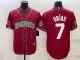 MLB Mexico Baseball #7 Julio Urías 2023 Red Blue World Baseball Classic Stitched Jersey