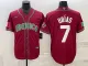 MLB Mexico Baseball #7 Julio Urías 2023 Red Blue World Baseball Classic Stitched Jersey