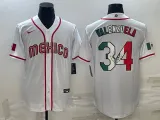 MLB Mexico Baseball #34 Fernando Valenzuela 2023 White World Baseball Classic  Jersey