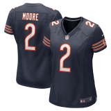 Women Chicago Bears #2 D.J. Moore Navy Vapor Untouchable Limited Jersey