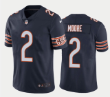 Men's Chicago Bears #2 D.J. Moore Navy Vapor Untouchable Limited Jersey