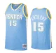 NBA Denver Nuggets #15 Carmelo Anthony Light Blue Hardwood Classics Jersey