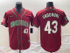Men's Mexico Baseball #43 Patrick Sandoval 2023 Red World Baseball Classic Stitched Jersey