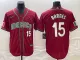 Men's Mexico Baseball #15 Barnes 2023 Red World Baseball Classic Stitched Jersey