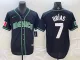 Men's Mexico Baseball #7 Julio Urías 2023 Black World Baseball Classic Stitched Jersey