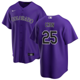MLB Colorado Rockies #25 C.J. Cron Purple Home Nike Jersey