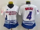 Women's Puerto Rico Baseball #4 Yadier Molina 2023 White World Baseball Classic Stitched Jersey