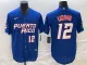 Men's Puerto Rico Baseball #4 Yadier Molina 2023 Royal World Baseball Classic Stitched Jersey