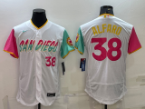 MLB San Diego Padres #38 Jorge Alfaro White 2022 City Connect Flex Base Elite Jersey