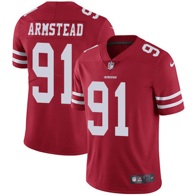 Men's San Francisco 49ers #91 Arik Armstead Red Vapor Untouchable Limited Jersey