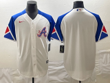 MLB Atlanta Braves Blank White 2023 City Connect Cool Base With Patch Jersey