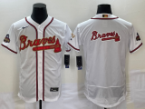 MLB Atlanta Braves 2022 White Gold World Series Champions Program Team Big Logo Flex Elite Jersey