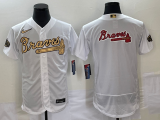 MLB Atlanta Braves 2022 All-Star White Team Big Logo Flex Base Elite Jersey