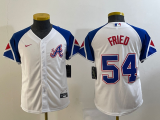 Youth Atlanta Braves #54 Max Fried White 2023 City Connect Cool Base With Patch Jersey