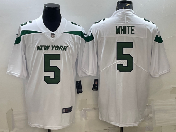 Men's New York Jets #5 Mike White White Vapor Untouchable Limited Jersey