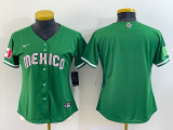 Women's Mexico Baseball Blank 2023 Green World Baseball Classic Stitched Jersey