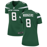 Women New York Jets #8 Aaron Rodgers Green Vapor Untouchable Limited Jersey